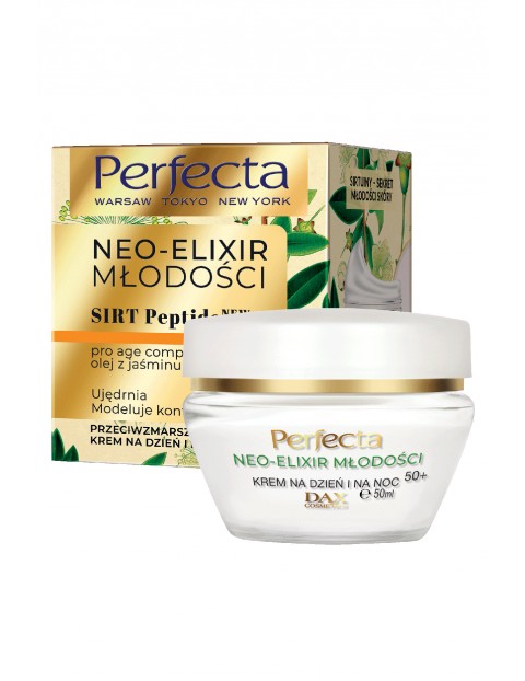 Perfecta Neo-Elixir Młodości, przeciwzmarszczkowy krem do twarzy na dzień i na noc 50+, 50 ml