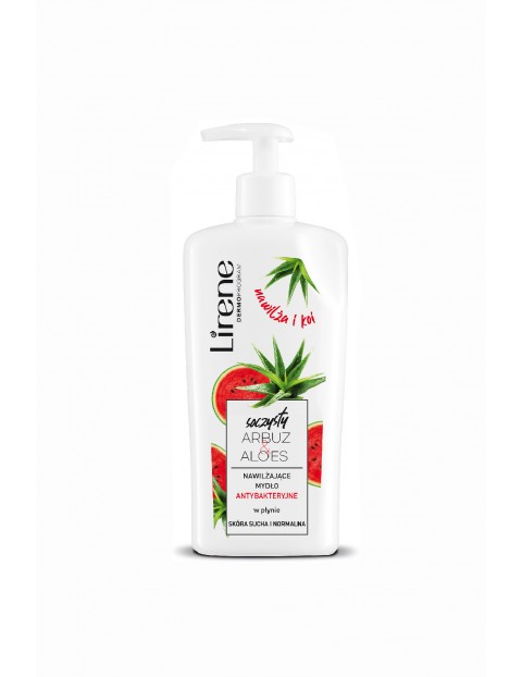 Nawilżające mydło antybakteryjne soczysty ARBUZ & ALOES Lirene 250 ml