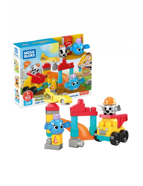 Mega Bloks Klocki „A kuku” Plac budowy wiek 12msc+