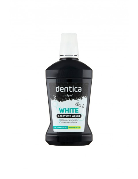 Dentica by tołpa płukanka z węglem aktywnym black white 500 ml 