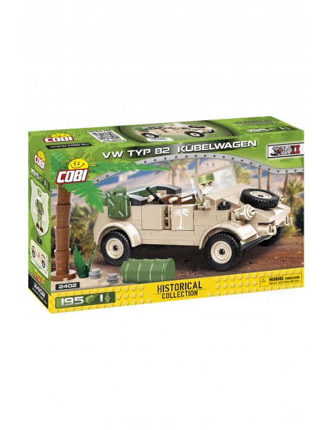 Klocki COBI 2402 VW typ 82 Kubelwagen Historical Collection - 195 el wiek 5+