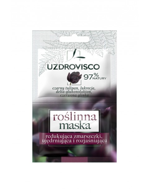 Maska redukująca zmarszczki Uzdrovisco Czarny Tulipan Roślinna 10 ml