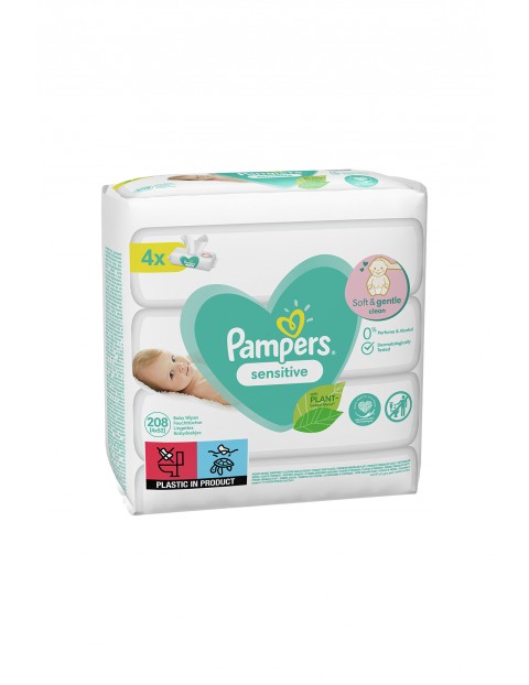 Pampers Sensitive Chusteczki 4x52szt