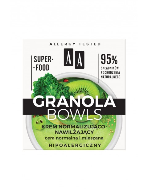 AA Granola Bowls krem normalizująco-nawilżający Detox cera normalna i mieszana 50 ml