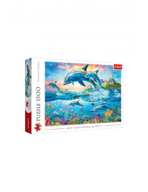 Puzzle Trefl 1500 Rodzina delfinów