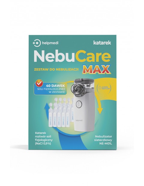 NebuCare MAX zestaw do nebulizacji Katarek / HelpMedi NOWOŚĆ