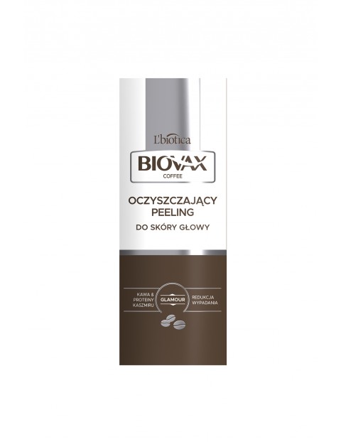 Biovax Glamour Coffee oczyszczający peeling do skóry głowy Kawa & Proteiny kaszmiru 125 ml