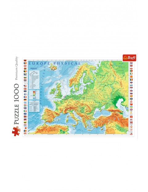 Puzzle Mapa fizyczna Europy Trefl- 1000 elementów