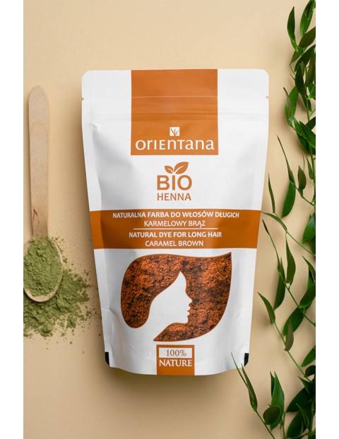 Orientana BIO Henna do włosów KARMELOWY BRĄZ, 100g