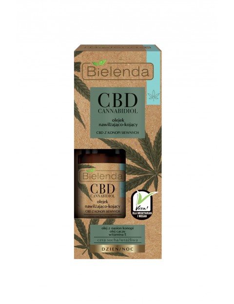 CBD Cannabidiol Olejek nawilżająco.-kojący z CBD z konopi siewnych cera sucha, wrażliwa - 15 ml