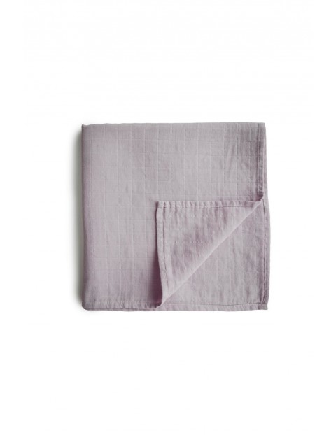 Mushie - otulacz kocyk letni 100% organic cotton Soft Mauve - różowy