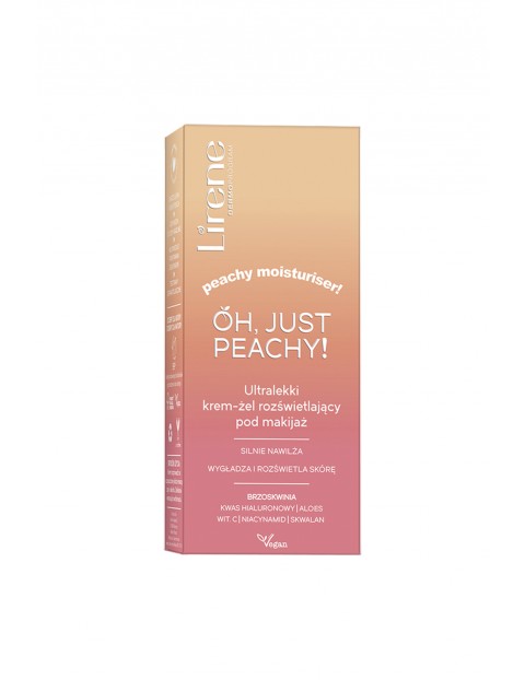 Lirene Oh Just Peachy! Ultralekki krem-żel rozświetlający pod makijaż 50 ml