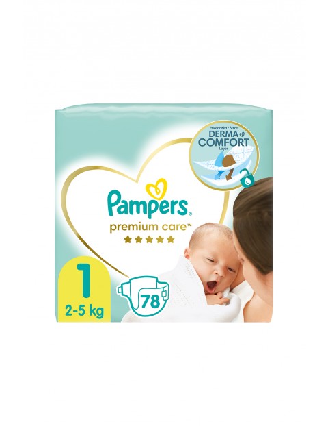 Pampers Premium Care, Rozmiar 1, 78 pieluszek 2-5kg