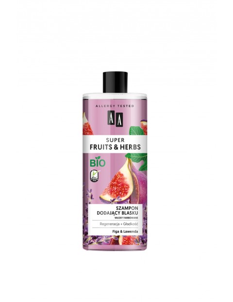 AA Super Fruits&Herbs szampon dodający blasku włosy farbowane figa&lawenda 500 ml