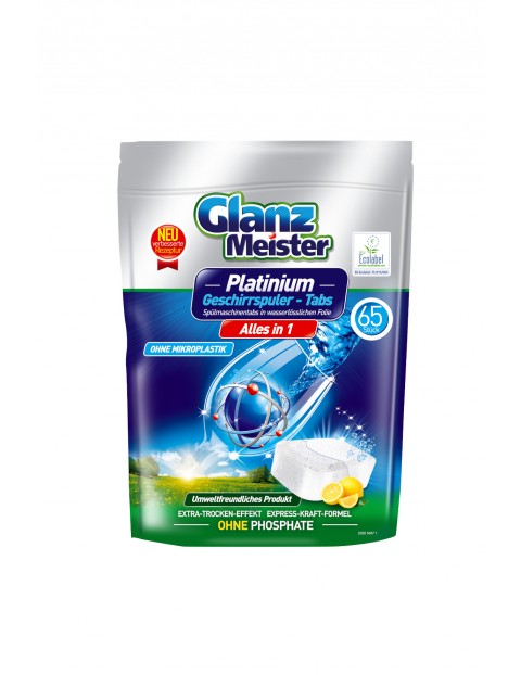 Glanz Meister tabletki do zmywarki Platinum A65 Eco Label                                      