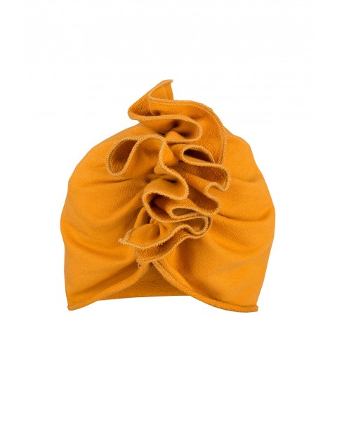 Bawełniany turban czapka - miodowa