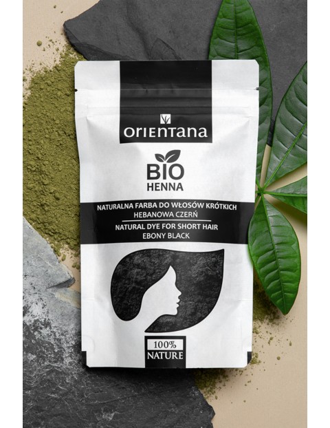 Orientana BIO Henna do włosów HEBANOWA CZERŃ, 50g