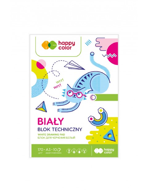 Blok techniczny Happy Friends , 170g, A3 - 10 arkuszy