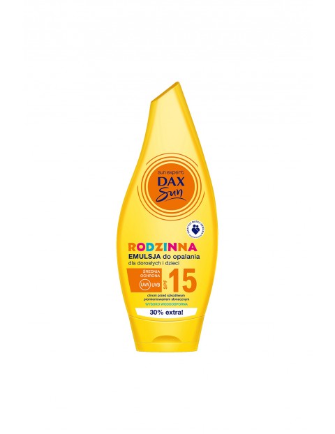 Dax Sun, rodzinna emulsja do opalania SPF 15, 250 ml