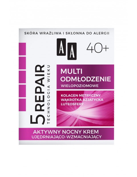 AA Technologia Wieku 5Repair 40+ Multi odmłodzenie aktywny nocny krem 50 ml