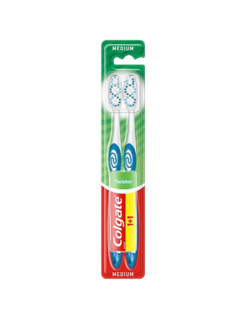 Colgate Twister Szczoteczka do zębów średnia MEDIUM 2 sztuki