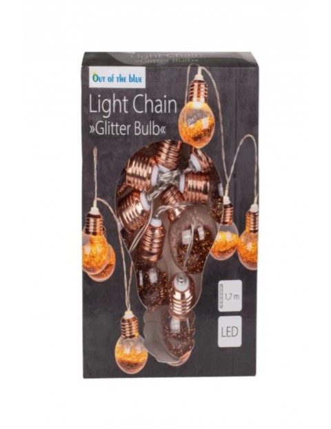 Lampki dekoracyjne Glitter Bulbs - 10 LED 1,7metra