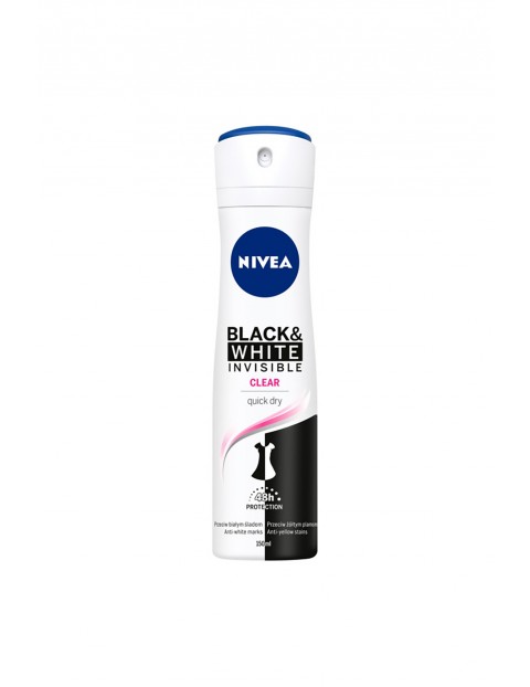 Nivea Black & White Clear Antyperspirant spray 150 ml