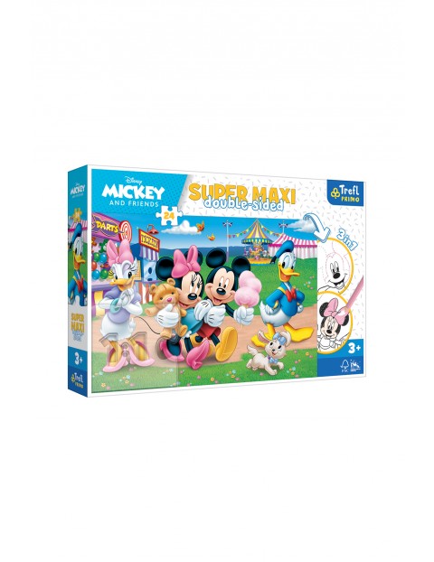 Puzzle 24 Super Maxi dla dzieci - Mickey w wesołym miasteczku wiek 3+