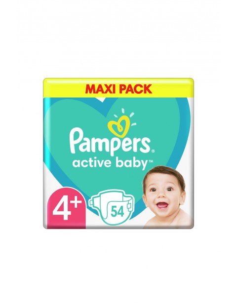 Pieluchy Pampers Active Baby, rozmiar 4+, 54 pieluszek, 10-15kg