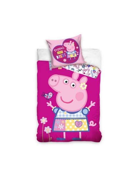 Komplet pościeli bawełnianej Peppa Pig 140x200+70x90 cm