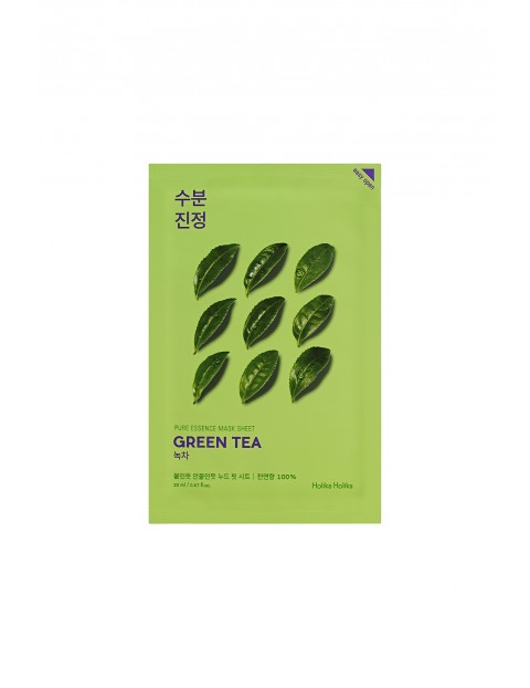 Holika Holika Pure Essence Mask Sheet - Green Tea maseczka na bawełnianej płachcie - 23 ml