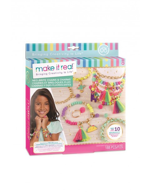 Make it Real Zestaw do tworzenia bransoletek Neo-Brite Chains & Charms wiek 8+