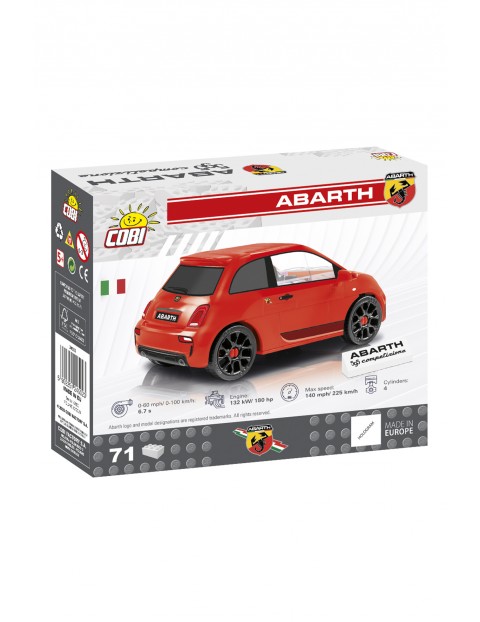 Klocki COBI 24502 ABARTH 595 Competizione - 71 elementów wiek 7+