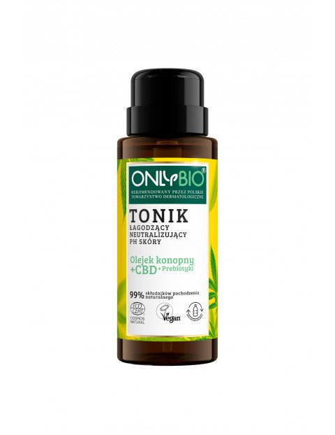 Tonik łagodząco-neutralizujący OnlyBio PH skóry wrażliwej Olejek konopny + CBD + Prebiotyki 300ml