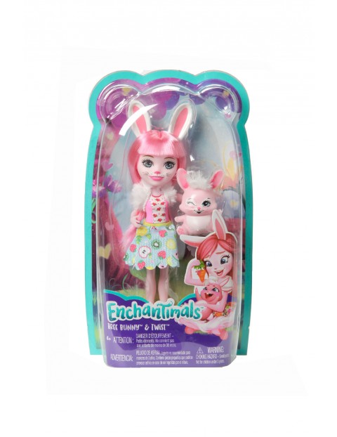 Enchantimals Lalka Bree Bunny + króliczek Twist figurka 4+