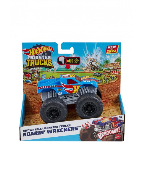  Hot Wheels® Monster Trucks Roarin' Wreckers™ Race Ace™ Pojazd 1:43 Światła i dźwięk