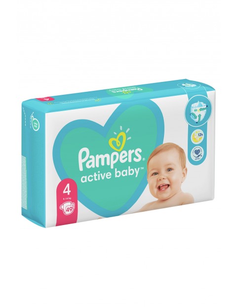 Pampers Active Baby, rozmiar 4, 49 pieluszek, 9-14kg