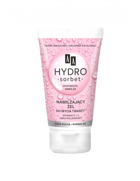 AA Hydro Sorbet nawilżający żel do mycia twarzy cera sucha/normalna 150 ml