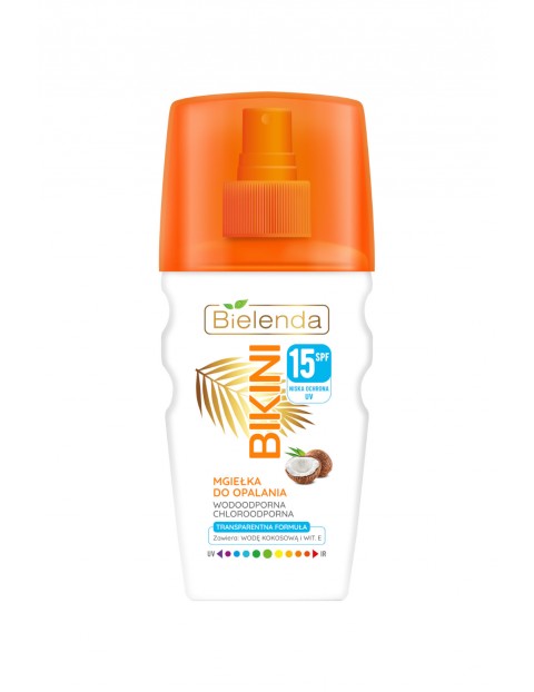 BIKINI Kokosowa mgiełka do opalania twarz + włosy Bielenda SPF15 150ml