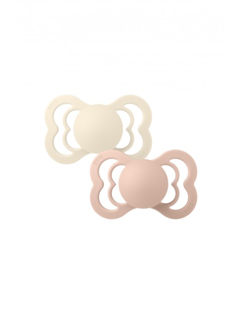 Bibs Supreme 2-pack Ivory & Blush S kauczuk hevea