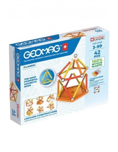 Geomag - Klocki magnetyczne - 42 elementy wiek 3+