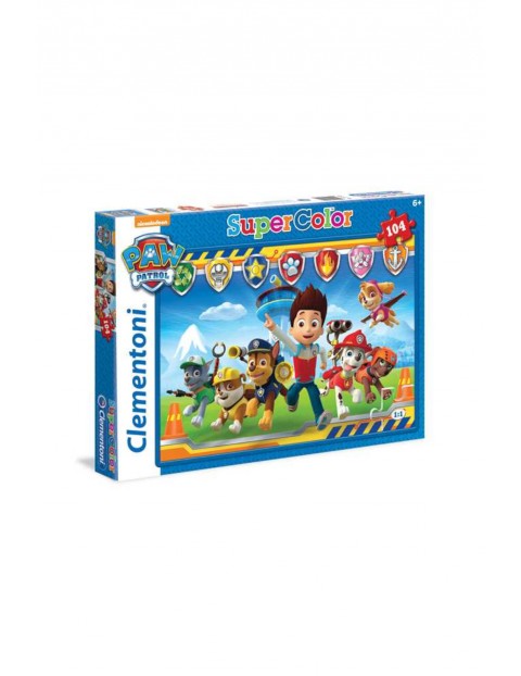 Puzzle Super kolor Psi Patrol wiek 6+  104 elementy 