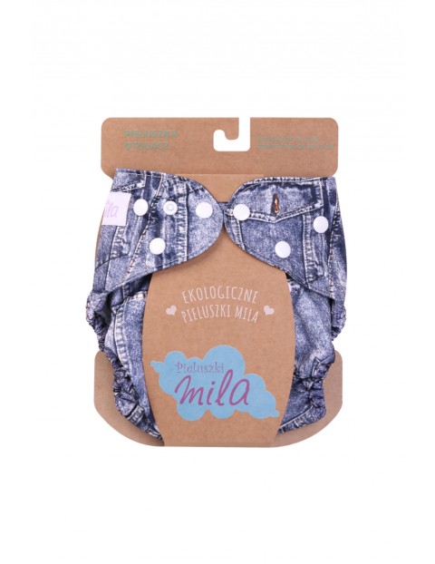 Pielucha wielorazowa- otulacz Mila - wzór JEANS 3-15kg