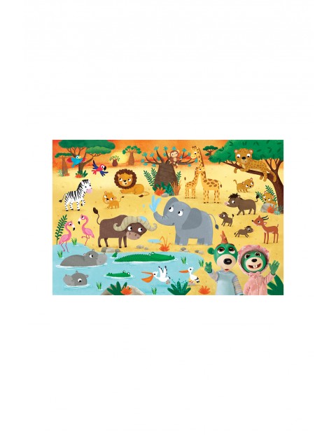 Puzzle dla dzieci Super Maxi Double Sided - Bobaski na safari wiek 3+