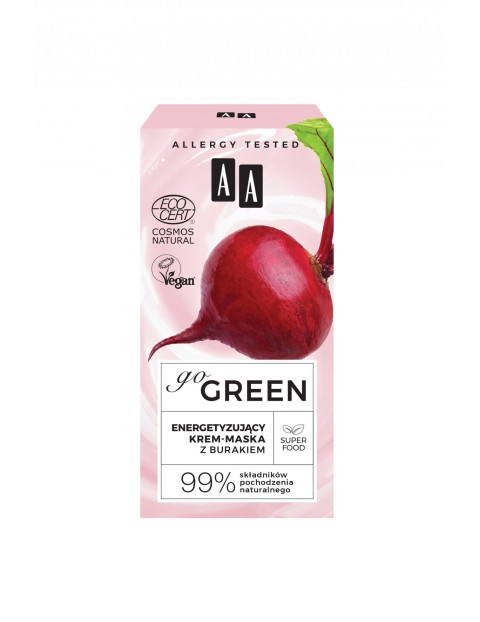 AA Go Green energetyzujący krem-maska z burakiem NATURAL 50 ml