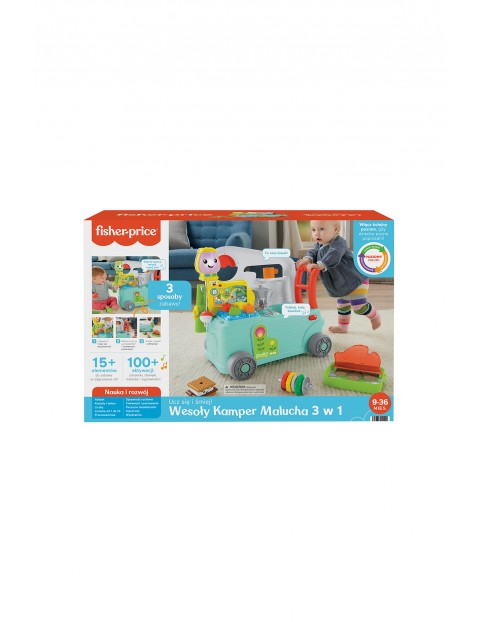 Fisher-Price „Ucz się i śmiej!" Wesoły Kamper Malucha 3w1 9m+