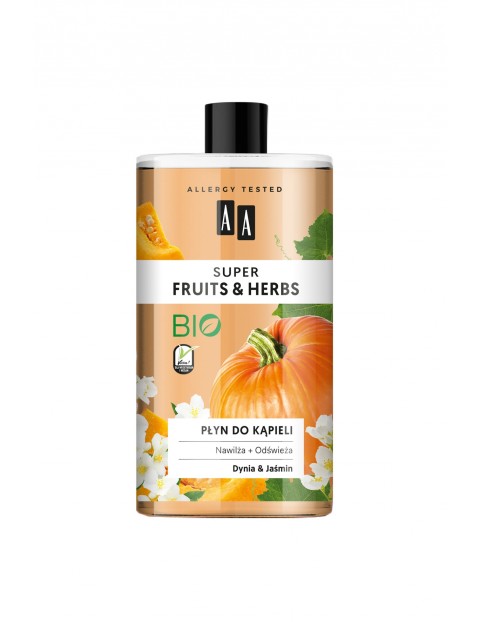 AA Super Fruits&Herbs płyn do kąpieli dynia&jaśmin 750 ml