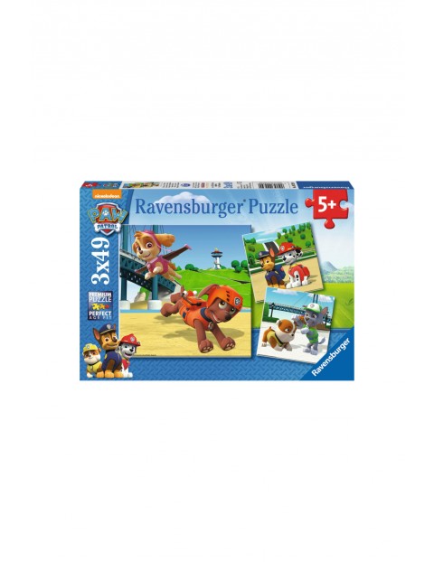 Puzzle Psi Patrol Zespół na 4 łapach - 3x49 elementów