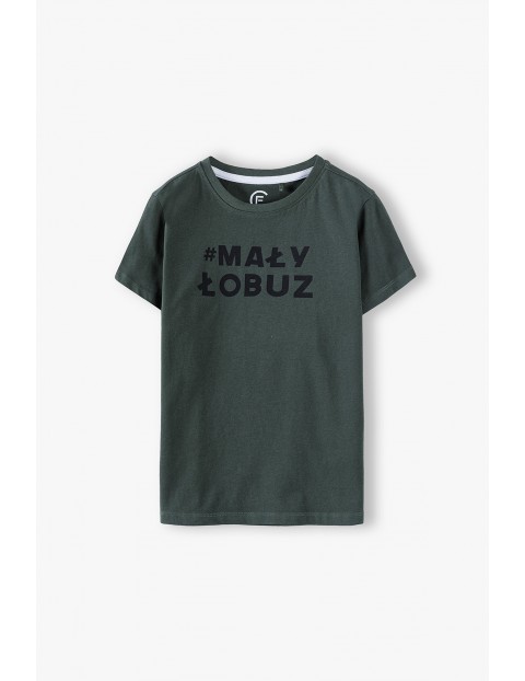 Bawełniany t-shirt chłopięcy- Mały Łobuz