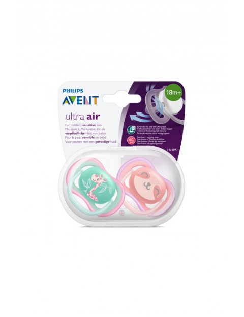 Smoczek Ultra Air Avent 18msc+- 2szt